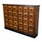 Early 20th Century German Oak Apothecary Cabinet or Bank of Drawers, Image 1