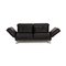 Black Leather Moule Two-Seater Couch from Brühl 1