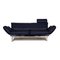 Dark Blue Leather DS140 Sofa Three-Seater Couch from de Sede 1