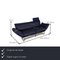 Dark Blue Leather DS140 Sofa Three-Seater Couch from de Sede 2