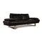 Black Leather 6600 Three-Seater Couch from Rolf Benz 9