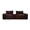 Brown Leather PUR Three-Seater Couch from Violetta 9