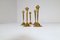 Mid-Century Swedish Candlesticks in Brass by Lars Holmström, Set of 5, Image 4