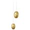 Mid-Century Swedish Brass Egg Pendents by Hans-Agne Jakobsson, 1960s, Set of 2 1