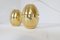 Mid-Century Swedish Brass Egg Pendents by Hans-Agne Jakobsson, 1960s, Set of 2, Image 3