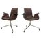 Leather Swivel FK Armchairs by Preben Fabricius & Jorgen Kastholm, Set of 2 1