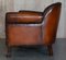 Antique Brown Leather & Oak Chesterfield Sofa 20