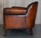 Canapé Chesterfield Antique en Cuir Marron & en Chêne 20