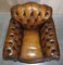 Antike Chesterfield Ledersessel im Chippendale Stil, 2er Set 5