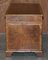 Original Victorian Burr Walnut & Brown Leather Twin Pedestal Desk 11