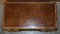 Original Victorian Burr Walnut & Brown Leather Twin Pedestal Desk 15