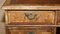 Original viktorianischer Schreibtisch aus Nusswurzelholz & braunem Leder 6