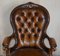 Show Framed Victorian Chesterfield Library Armchair in Brown Leather 3