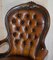 Show Framed Victorian Chesterfield Library Armchair in Brown Leather 4