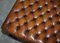 William IV Hardwood & Brown Leather Chesterfield Bench or Stool, 1830s, Image 8