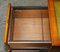 Burr Yew Wood Office Filing Cabinet with Green Leather Top 11