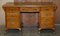 Victorian Pollard Oak Partner Desk with Green Leather Top, 1880s 2