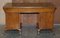 Victorian Pollard Oak Partner Desk with Green Leather Top, 1880s 14