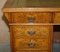 Victorian Pollard Oak Partner Desk with Green Leather Top, 1880s 4