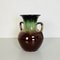 Mid-Century Modern Italian Green and Brown Glazed Ceramic Amphora Vase, 1960s, Image 4