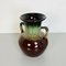 Italienische Mid-Century Modern Glasierte Keramik Amphora Vase in Grün & Braun, 1960er 5