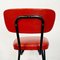 Mid-Century Italian Red Sky and Metal Chair, 1960s 10