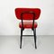 Italienischer Mid-Century Stuhl aus rotem Himmel & Metall, 1960er 9