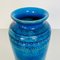 Vase Mid-Century Moderne Décoré en Bleu de Bitossi, Italie, 1970s 5