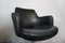 Club chair in pelle nera, anni '60, set di 2, Immagine 8