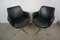 Fauteuils Club en Cuir Noir, 1960s, Set de 2 2