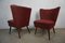 Red Cocktail Chairs, 1950s, Set of 2 6
