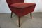 Red Cocktail Chairs, 1950s, Set of 2 7