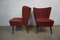 Red Cocktail Chairs, 1950s, Set of 2 4