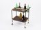 Mid-Century Mahogany Bar Cart with Trays and Bottle Holder by Ico Parisi, 1960s 11