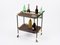Mid-Century Mahogany Bar Cart with Trays and Bottle Holder by Ico Parisi, 1960s, Image 11