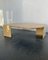 Italian Teardrop Table in Brass and Travertine, 1980s 1