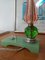 Art Deco Lampe in Grün und Rosa 3