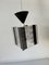 Lámpara de techo negra con efecto de escarcha, años 80, Imagen 1