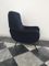 Dark Blue Velvet Italian Armchair by Marco Zanuso for Arflex, 1960s, Immagine 6