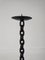 Mid-Century Brutalist Chain Candleholder in Wrought Iron, Image 3
