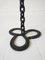 Mid-Century Brutalist Chain Candleholder in Wrought Iron 4