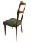 Green Leather Upholstery & Wooden Structure Chair, Set of 4 2