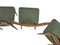 Green Leather Upholstery & Wooden Structure Chair, Set of 4 9