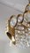 Hollywood Regency Deckenlampe aus Messing & Kristallglas von Palwa 3