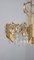 Hollywood Regency Deckenlampe aus Messing & Kristallglas von Palwa 2