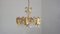 Hollywood Regency Brass & Crystal Glass Ceiling Lamp from Palwa, Image 1