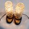 Mid-Century Glass & Plastic Table Lamps, Czechoslovakia, 1960s, Set of 2 12