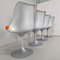 Graue Struktur und orangefarbene Tulip Stühle aus Baumwolle von Eero Saarinen für Knoll, 4er Set 4