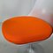 Gray Structure and Orange Cotton Pillow Tulip Chairs by Eero Saarinen for Knoll, Set of 4, Image 13