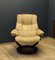 Ausklappbarer Mid-Century Ledersessel von Stressless 4